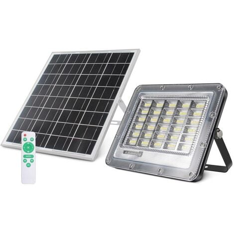 Proyector LED Solar 100W 6500K Panel: 6V/12W Batería: 3,2V/8000MaH Control  Remoto [HO-SOLARFL-100W-01]