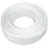 Cable plano 2x0,75mm, 1m, blanco - LEDBOX