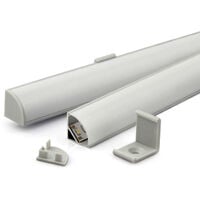 KIT - Perfil aluminio KORK-mini para tiras LED, 2 metros