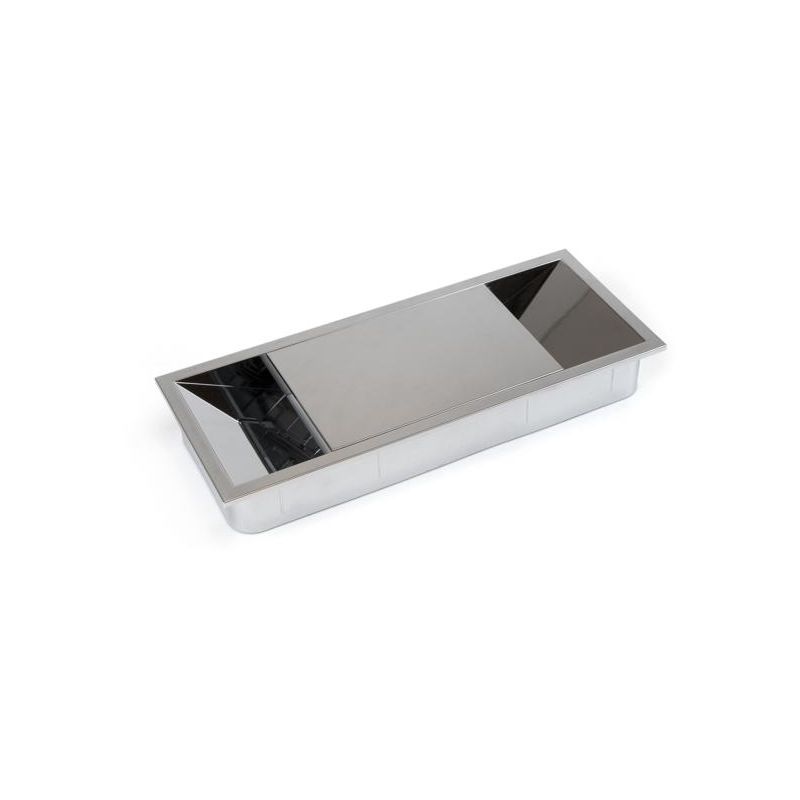 EMUCA 5047314 - Pasacables mesa, rectangular, 152 x 61 mm, para encastrar,  Plástico, Negro, 5 ud