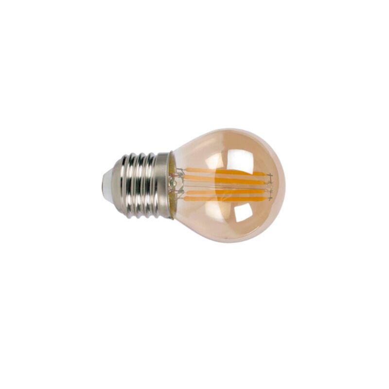 Bombilla con filamento Led mini globo transparente DUOLEC E14 luz fría 4W