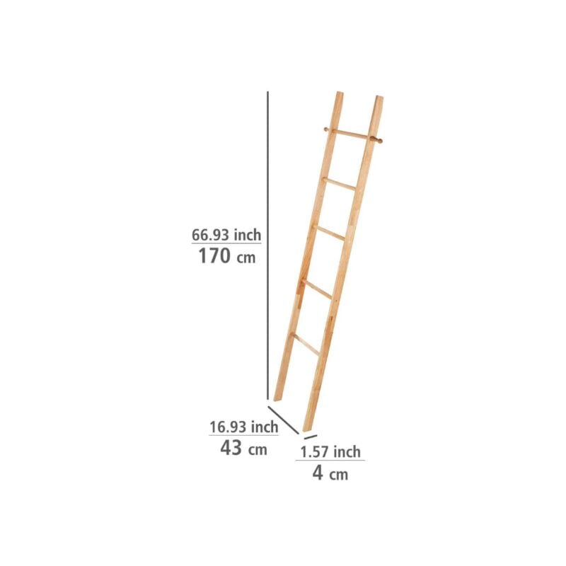 Toallero en escalera Norway marrón 43x170 cm