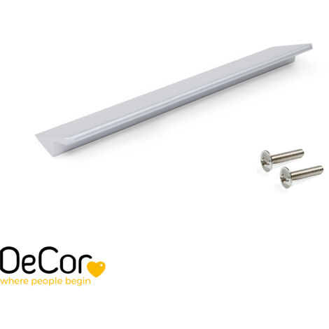 Emuca Lote de 10 tiradores para mueble Torrent, L120mm, intereje 96mm, Aluminio, Anodizado mate - (1/4)