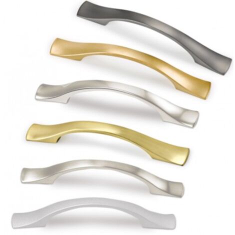 Tirador Zubi 7150 - Oro cepillado. 152x20x27mm. Entrepuntos 96mm.