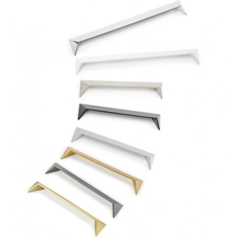 Tirador Post 6831 - Blanco mate. 149x31x20mm. Entrepuntos 128mm.