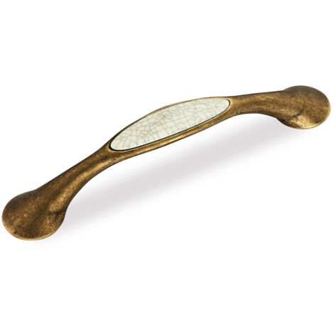 Tirador Liki 9821 - Craquelé/Bronce rústico. 178x22x31mm. Entrepuntos 128mm.