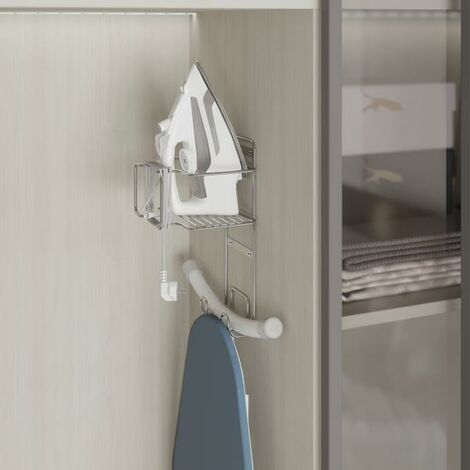 emuca soporte para tabla de planchar, accesorios de planchado y plancha, acero, cromado