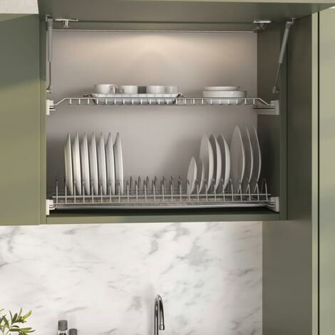 Emuca Escurreplatos para módulos altos Suprastar, módulo 700mm, Acero, Pintado aluminio -
