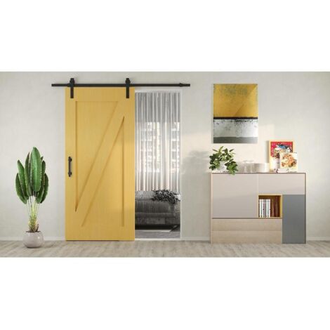 Emuca Tirador para puertas correderas colgadas de madera Pasadena, Longitud 240 mm, Intereje 180 mm, Acero, Negro texturizado - (1/10)