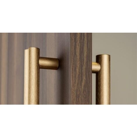 Manillón MOON para puertas - L424 C 384 mm / inox look ( 1cara )