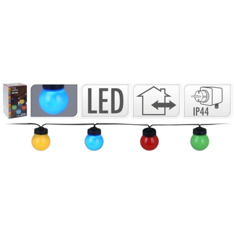 GUIRNALDA LED 20 LAMPARAS Ø 5 CM MICROLED LUZ COLORES 3M - C46990650 (1/3)