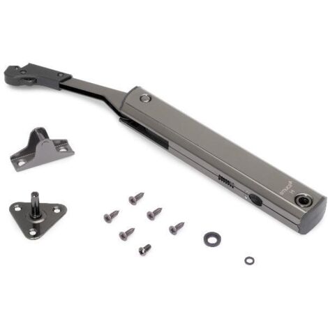 Emuca Compás para puertas elevables Altius One, Rango de fuerza 1440-2200, Acero, Titanio -