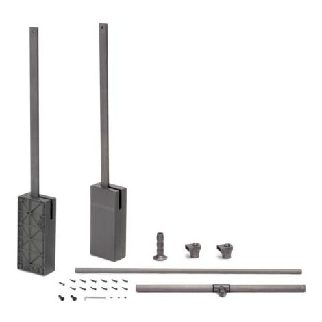Emuca Colgador abatible para armario Sway, ancho regulable 450-600mm, Acero, Aluminio y Plástico, Pintado Titanio - (1/5)