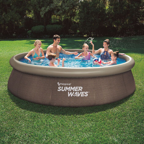 Piscina autoportante 366X76cm.+ depuradora imitacion ratan