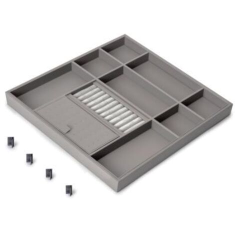Emuca Quartz organizador modular para cajones titanio (1/5)