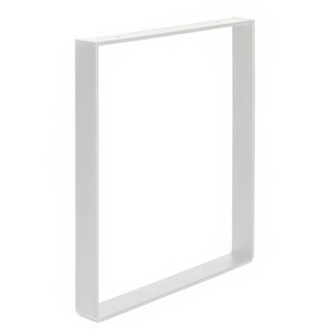 Pata de Metal para Muebles - Estilo Industrial -- Instalación por Atornillado - Altura 38,5 cm - 1 Unidad - Color Blanco Poro