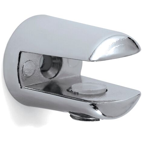 Soporte Fijo para Baldas de Cristal y Madera  Fabricado en Zamak  Acabado en Cromo Brillo  Para Baldas con Espesores de 3-6 mm  Medidas 181824 mm  Sistema de Fijación Atornillado  1 Unidad -