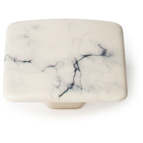 Pomo para Mueble Estilo Decorativo Fabricado en Zamak Acabado en Blanco Medidas 373720 mm Sistema de Fijación Atornillado Incluye Tornillos M4 1 Unidad (1/4)