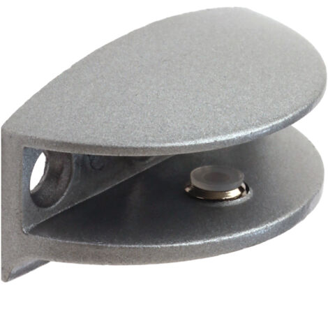Soporte para Baldas de Cristal  Fabricado en Zamak  Acabado en Cromo Mate Líquido  Para Baldas con Espesores de 8-10 mm  Medidas 502525 mm  Sistema de Fijación Atornillado  1 Unidad -