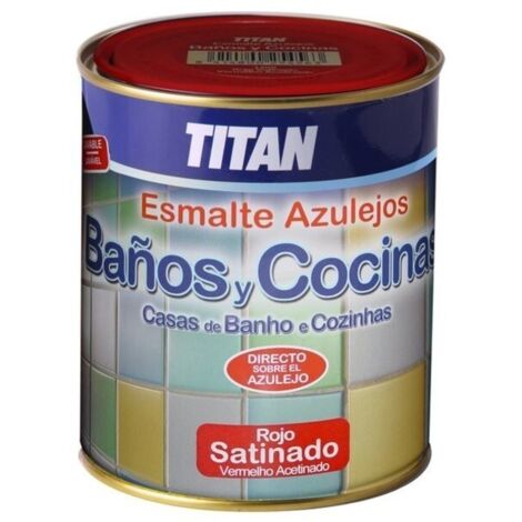-CAHERSA- PINTURA ESMALTE BAÑOS Y COCINAS BLANCO SATINADO 750ML TITAN