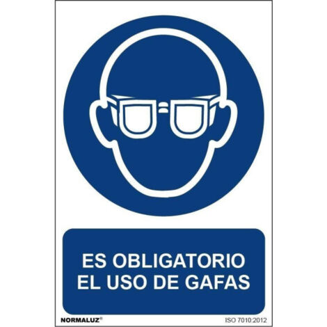 normaluz señal luminiscente obligatorio uso gafas21x30 rd20002 (1/2)