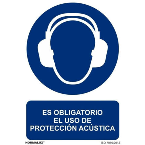 Señal 210x300mm pvc uso obligatorio  protecciÓn acÚs rd20015
