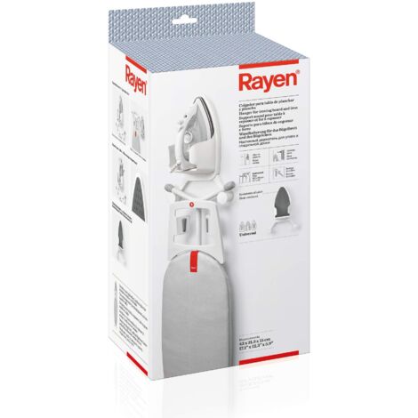 Rayen Colgador para Tabla de Planchar y Plancha con Aislante de Calor Universal Medidas: 43 X 31,3 X 15 Cm, Blanco