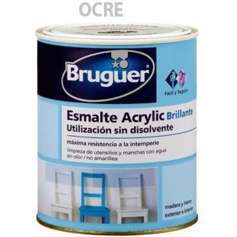 Bruguer Acrylic Multisuperficie Esmalte al agua Brillante Ocre 250 ml (1/5)