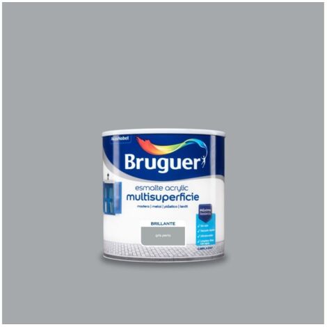 Bruguer Acrylic Multisuperficie Esmalte al agua Brillante Gris Perla 250 ml