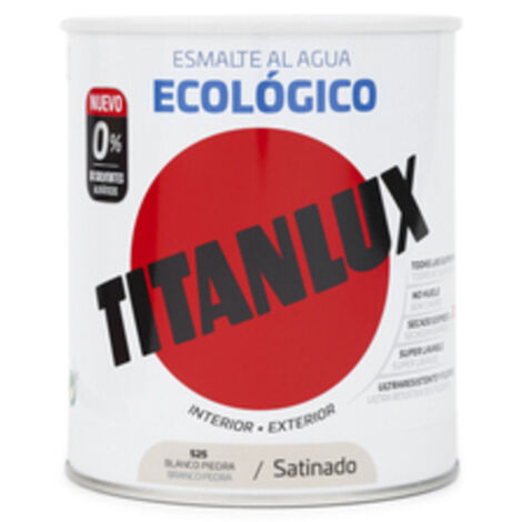 Titanlux Ecológico Esmalte al agua mulisuperficie Satinado Blanco Piedra 250 ml