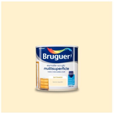 Bruguer Acrylic Multisuperficie Esmalte al agua Satinado Blanco Algodón 250 ml