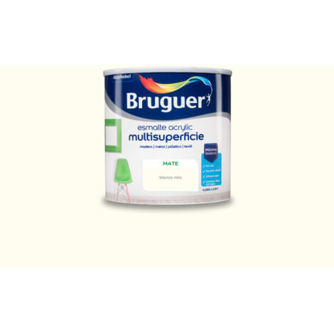 Bruguer Acrylic Multisuperficie Esmalte al agua Mate Blanco Roto 250 ml