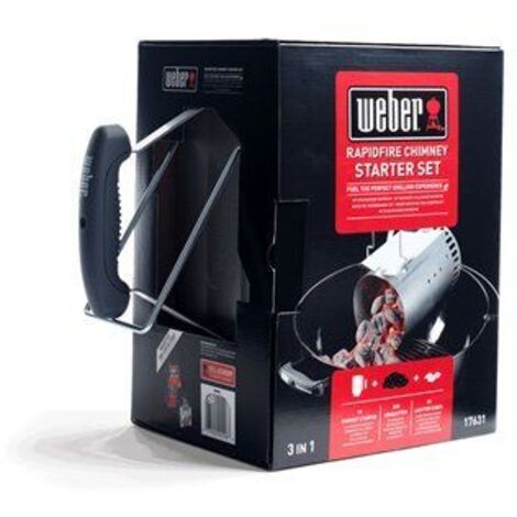 Kit de chimenea y 2 kg de brichetti y 3 encendedores Weber Código 17631
