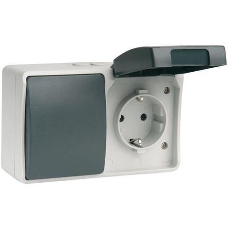 Caja estanca - Interruptor / comutador + base enchufe