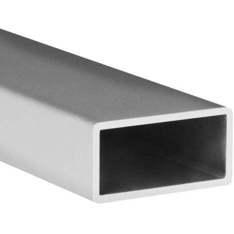 Tubo rectangular de aluminio, acabado en anodizado mate y 1000 mm de largo. Ref. 9006.2010.63