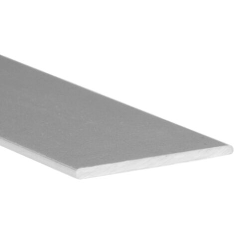 Barra plana de aluminio, acabado en anodizado mate y 1000 mm de largo. Ref. 9002.20.63