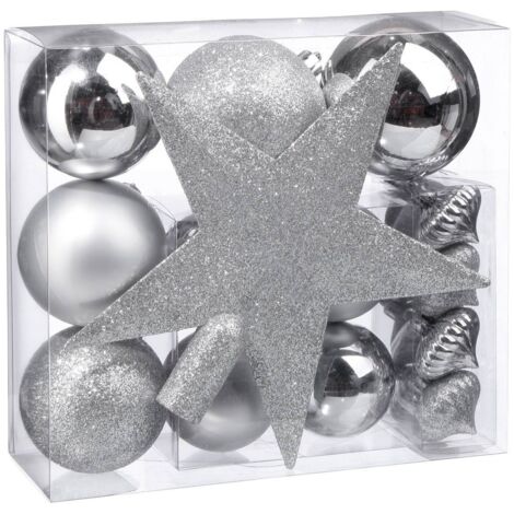 Kit árbol de Navidad Colorama de Noël 18 piezas de plata - Feeric lights & christmas