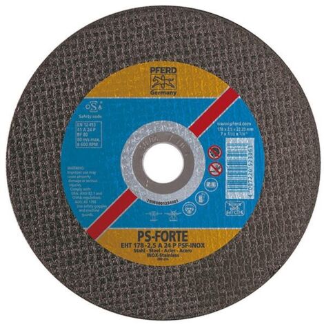 Disco de corte inox/metal EHT Pferd - 115 x 1,0 mm. A60 P PSF-Inox.