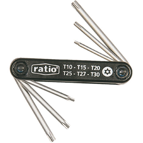 Juego de 6 llaves acodada Torx tipo navaja plegable Ratio - (1/3)