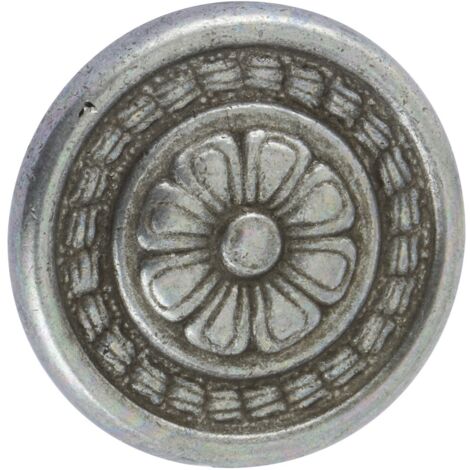 Pomo en zamak con acabado plata, dimensiones: 30x30x19mm, Ø: 30mm - (1/4)