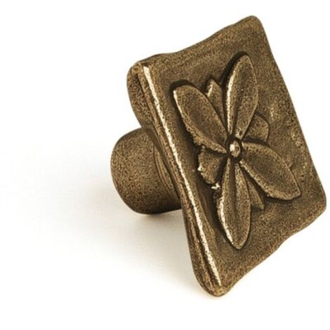 Pomo mueb 33x33mm zamak cuero rei