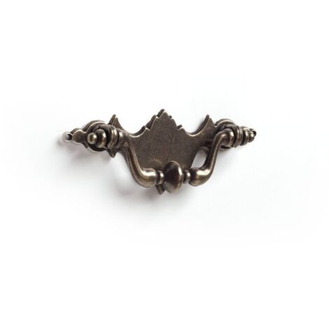 Asa en zamak con acabado cuero, dimensiones: 97x36x15mm, entrepuntos: 64mm -