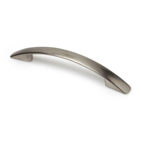 Asa de zamak con acabado níquel satinado, dimensiones:162x16x27mm y entrepuntos:128mm -