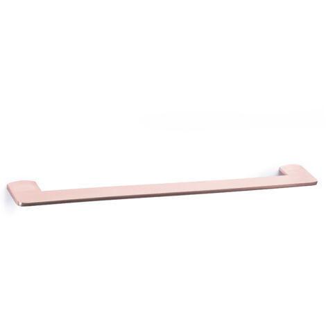Asa de zamak con acabado oro rosso mate, dimensiones:350x40x10mm y entrepuntos:320mm -