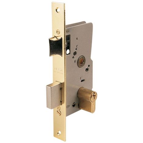 Cerradura embutir 3 puntos perfil de 45mm con bulones puerta madera