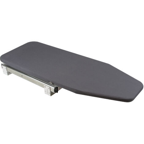 Emuca Tabla de planchar plegable y extraíble para mueble Iron 180, giratoria, Acero y Madera