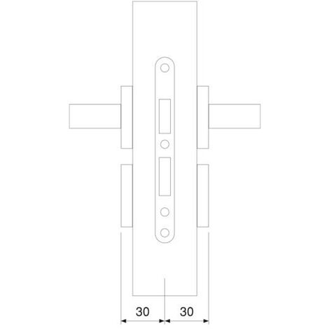 Emuca Cilindro cerradura tipo pera para puertas, 30 x 30 mm, embrague  simple, leva larga, con