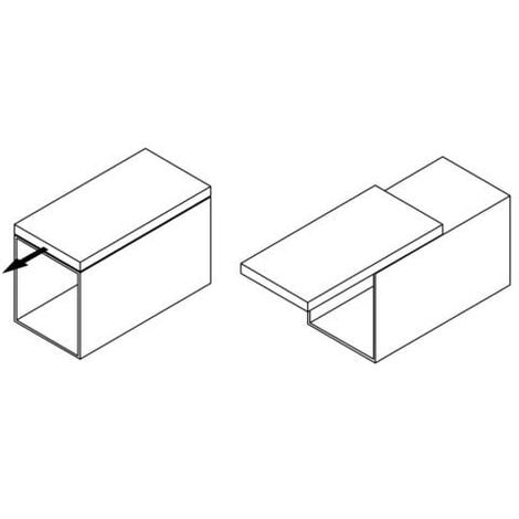 Emuca Pasacables Plasquare 1 para mesa, Plástico blanco, Plástico, 5 ud.