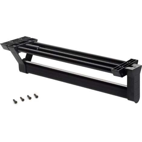 Emuca Colgador extraíble para armario, Aluminio, Pintado negro -