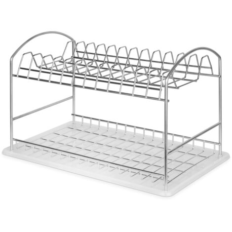 Emuca Escurreplatos para encimera Suprastar, 435x270x275mm, Acero, Cromado -